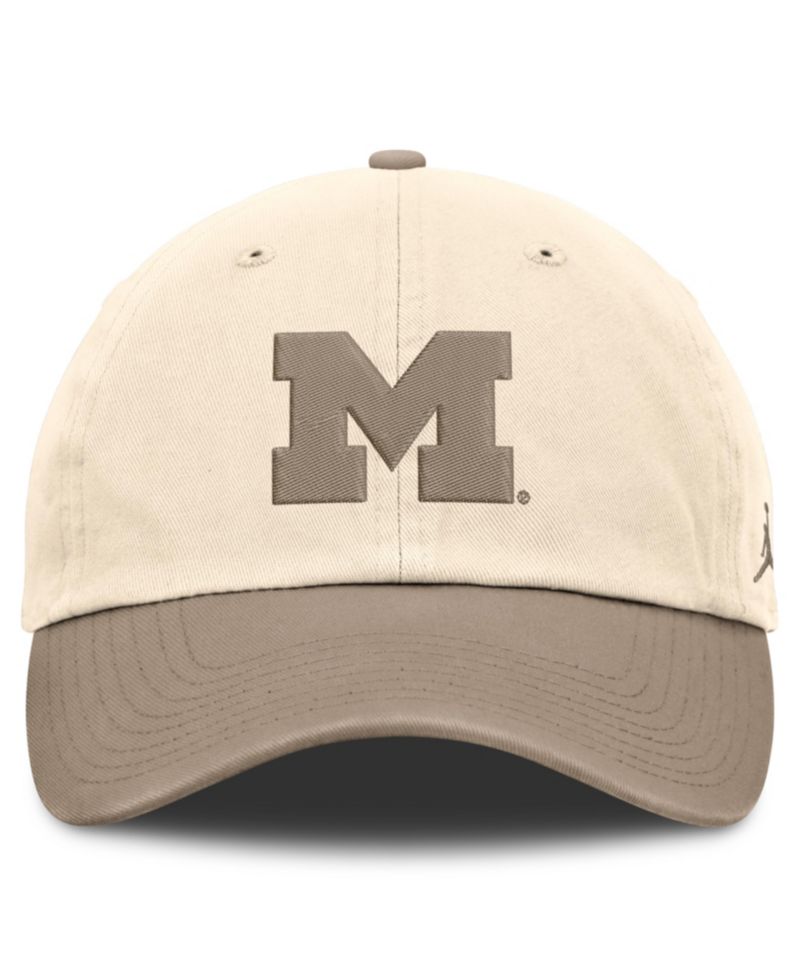 Men's Natural/Khaki Michigan Wolverines Two-Tone Club Adjustable Hat