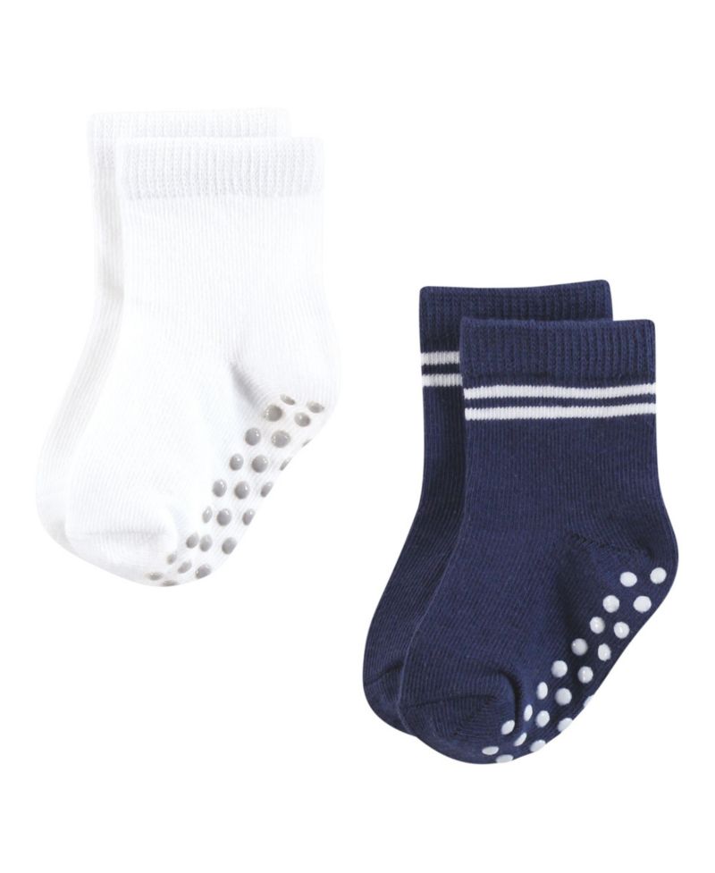 Baby Boys Hudson Cozy Cotton-Rich Newborn Terry Crew Socks