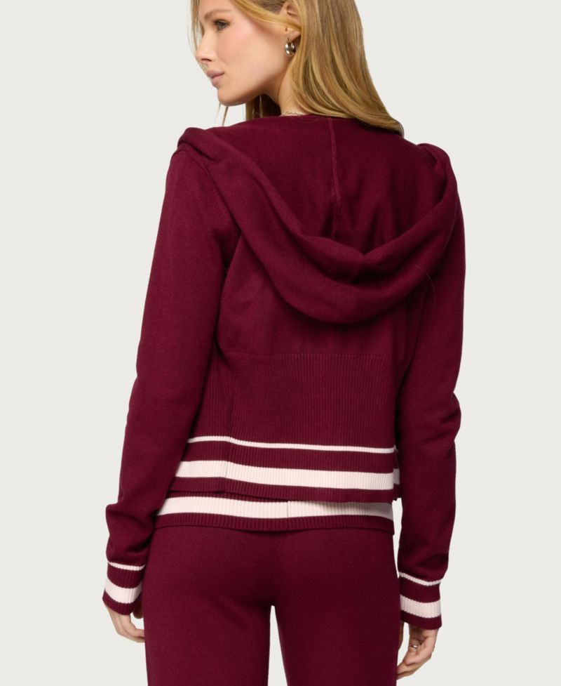 Women's Kaliya Stripey Knit Zip Up Hoodie