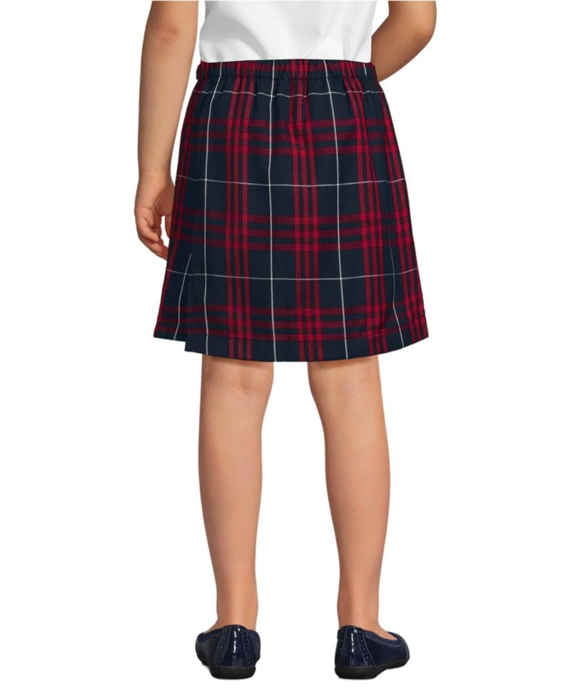 Big Girls Plaid A Line Tab Skort Top of Knee