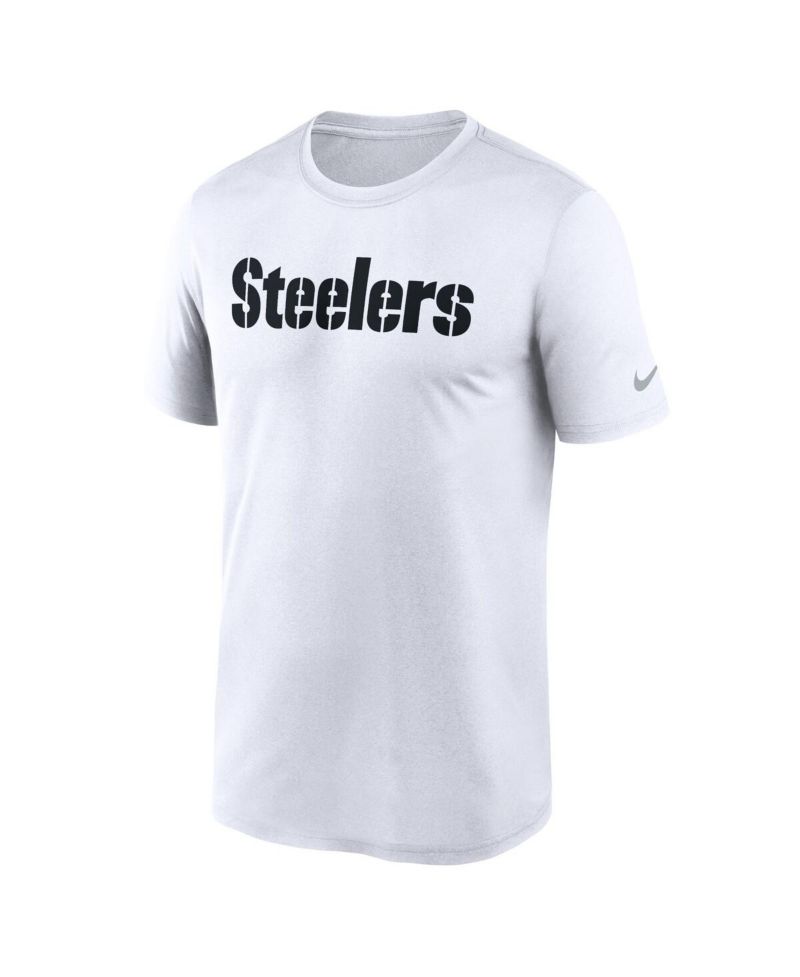 Men's White Pittsburgh Steelers Primetime Legend Wordmark Performance T-Shirt