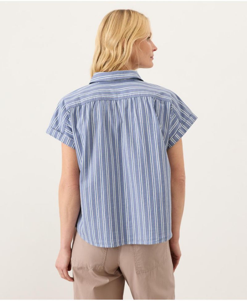 Women's All Day Poplin Shirred Shirt