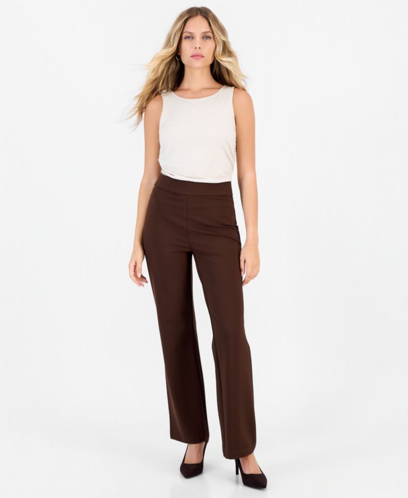 Petite High-Rise Bootcut Pull-On Pants