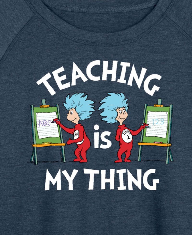 Plus Size Dr. Seuss Teaching Is My Thing French Terry Graphic Crewneck T-Shirt