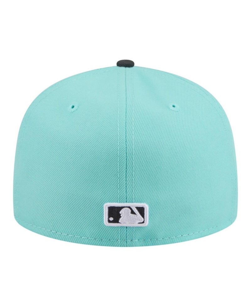 Men's Turquoise/Charcoal New York Mets Two-Tone Color Pack 59FIFTY Fitted Hat