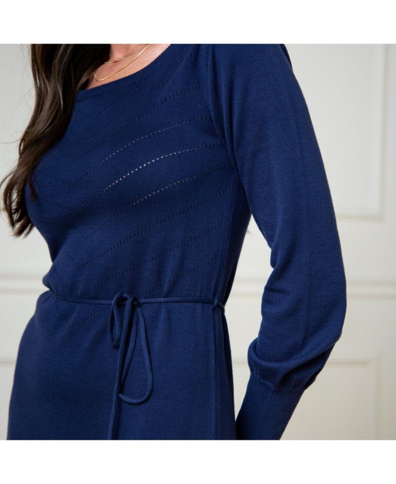Women's Hope and Henry Organic Bellow Sleeve Pointelle Sweater Dress