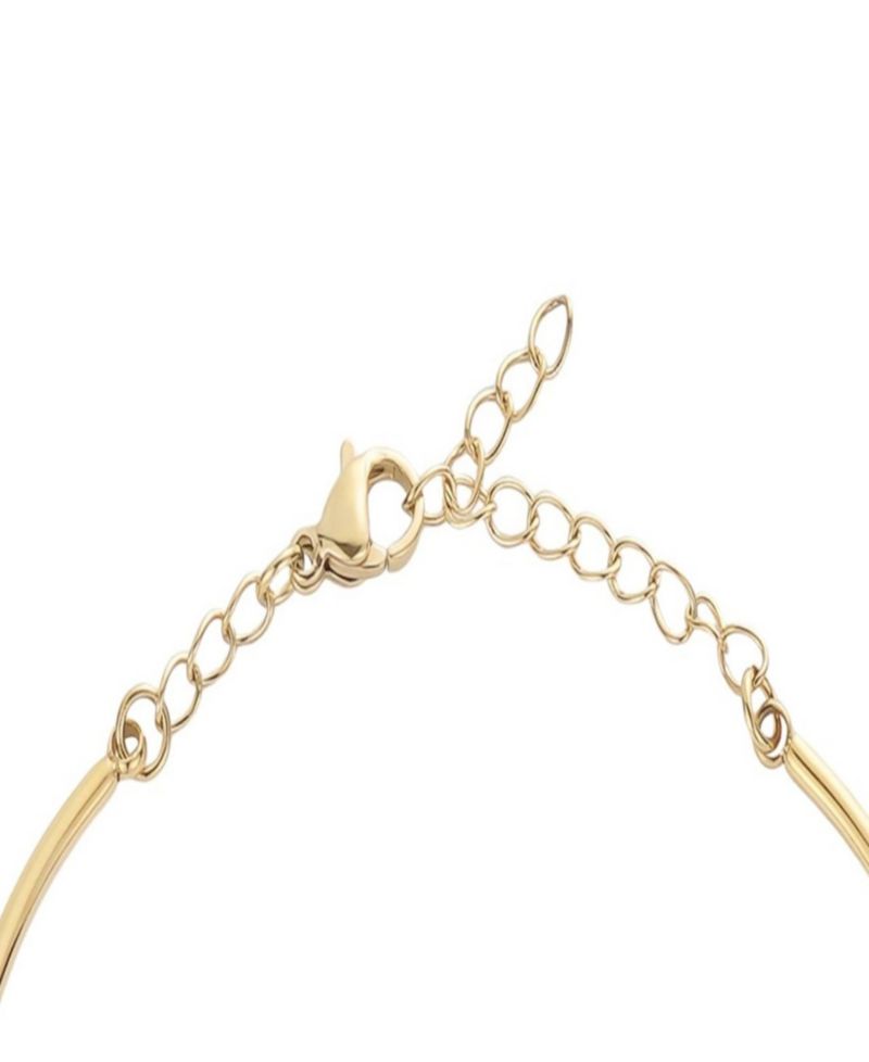 Tarnish Resistant Gold Knot Cuff Adjustable Chain Bracelet
