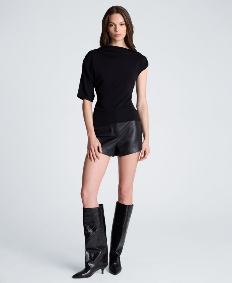 Women's Asymmetrical Draped Knit Sweater