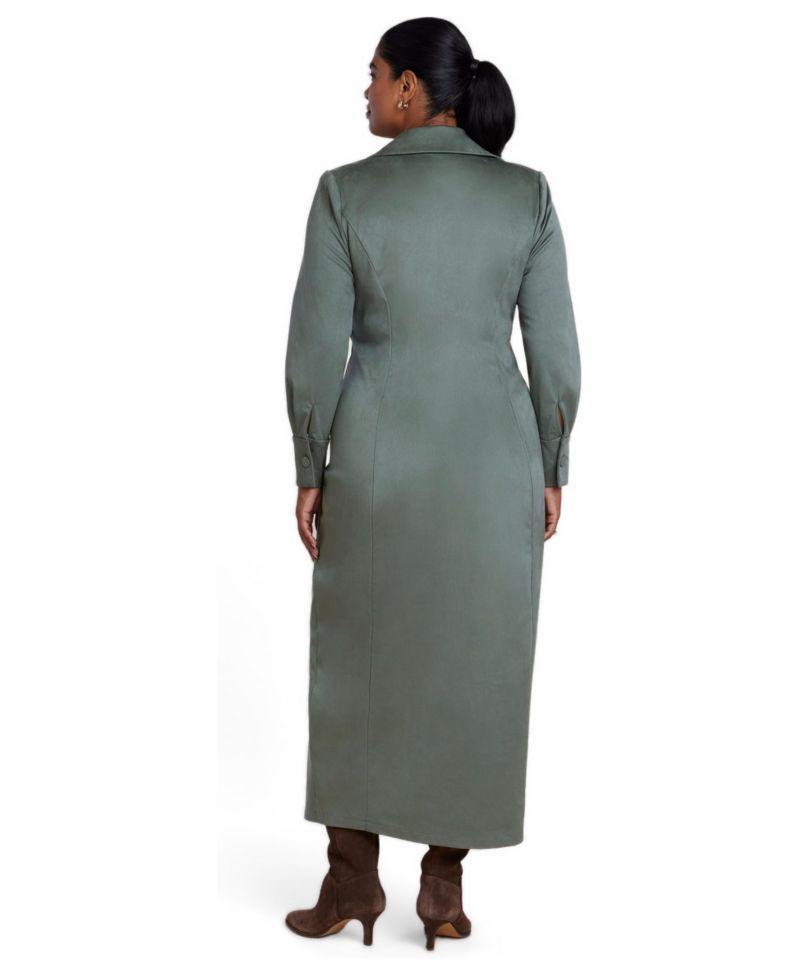 Women's Suede Shirt Dress