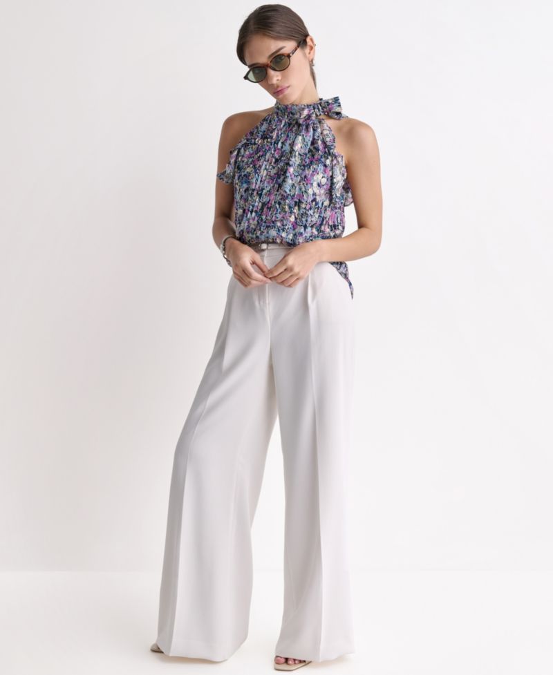 Women's Printed Sleeveless Halter Top