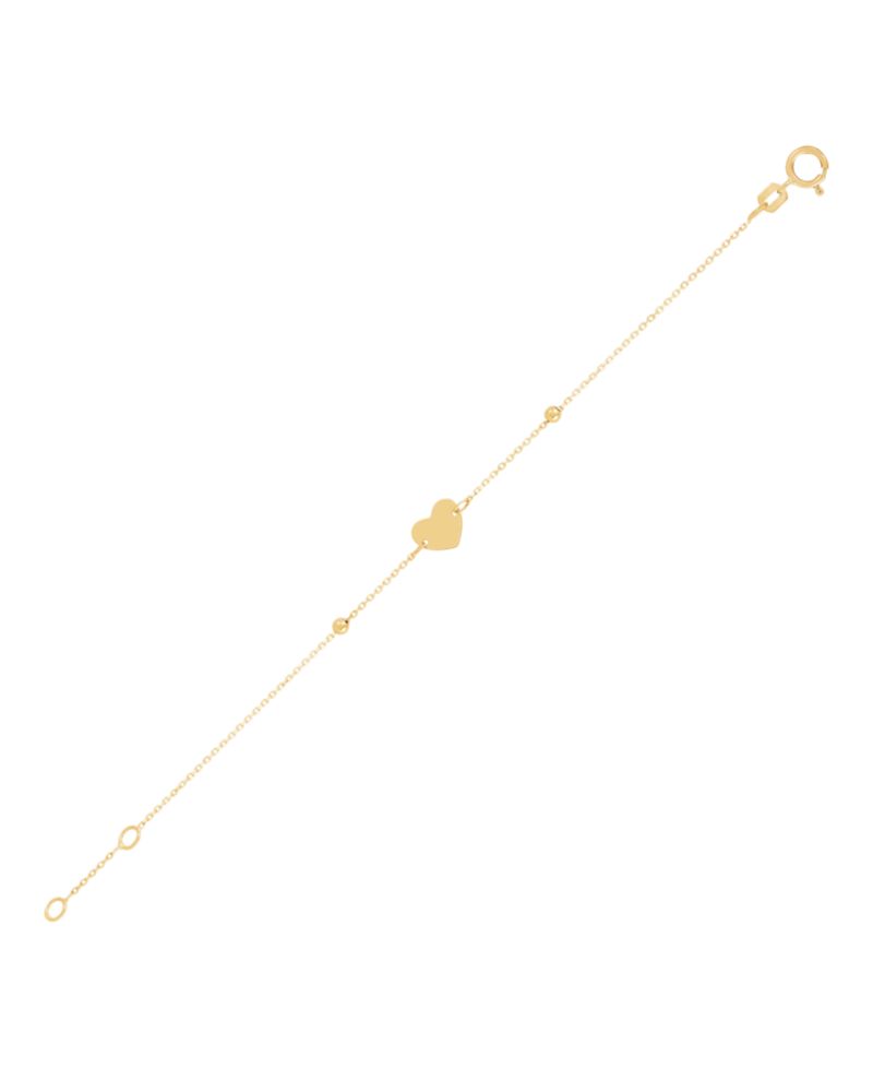 Heart Bracelet in 14k Yellow Gold