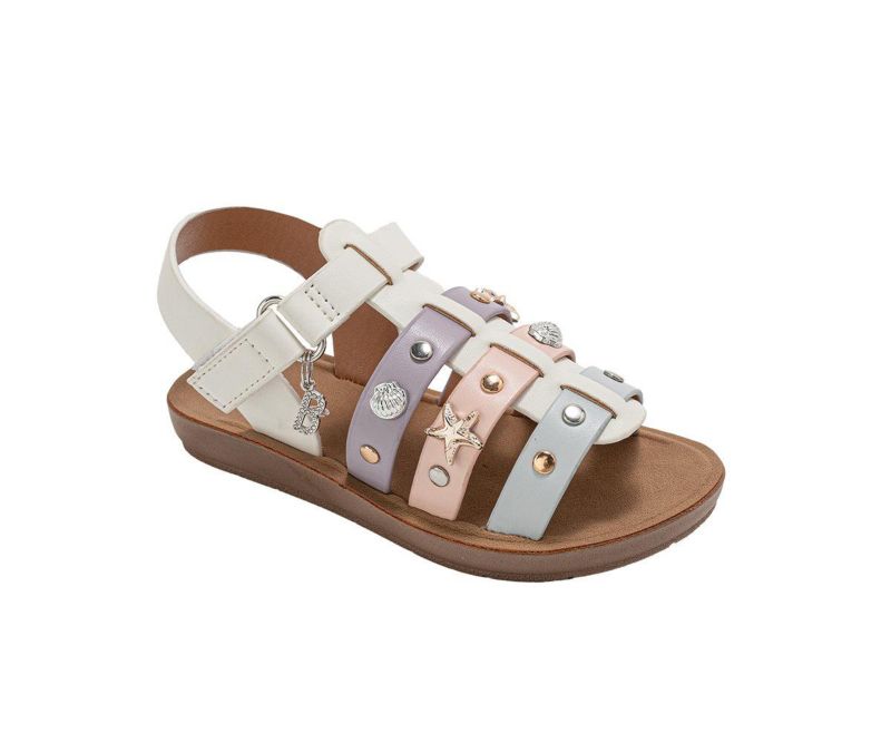 Big Girls Girl's Fashion Sandals – Dressy Shoes with Decorative Metal Charms
