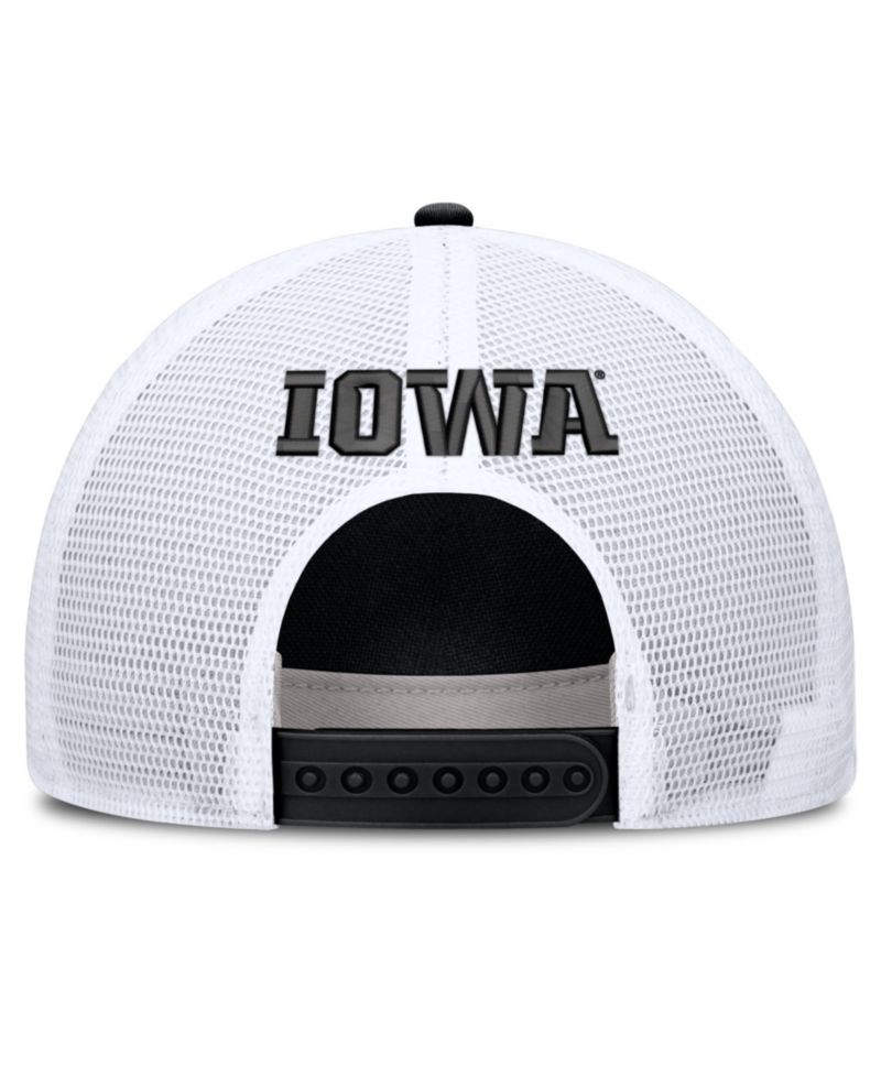 Men's and Women's Black Iowa Hawkeyes 2026 On-Field Gameday Rope Trucker Adjustable Hat