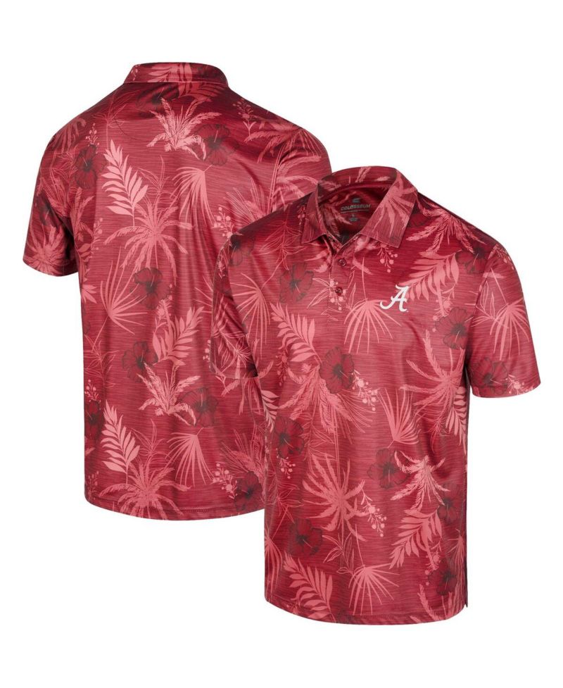 Men's Crimson Alabama Crimson Tide Palms Team Polo Shirt