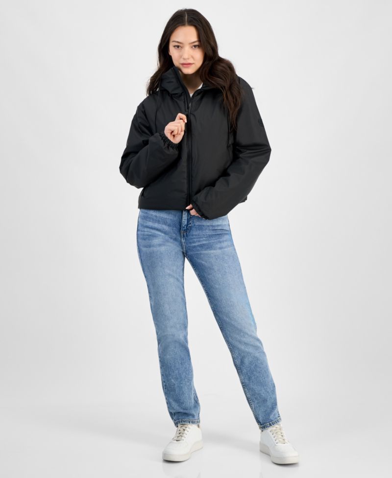 Women's Lohja Padded Hooded Short Rain Coat