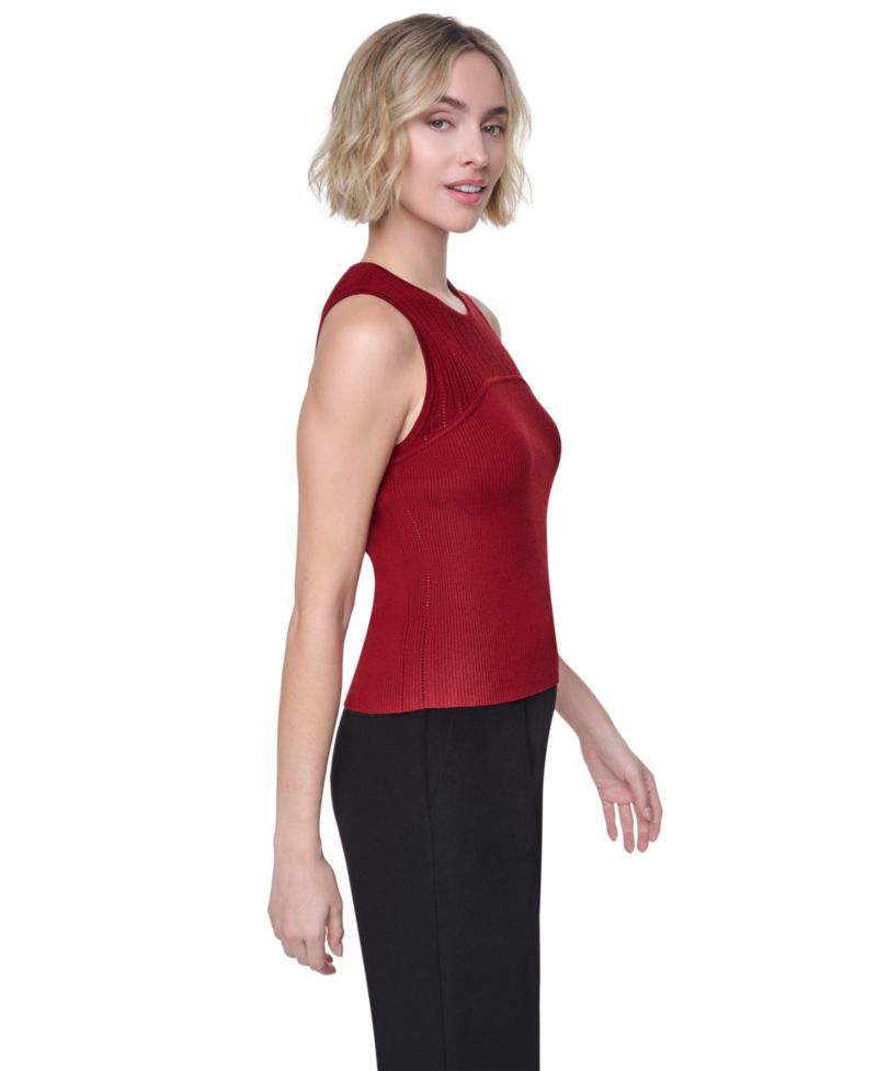 Women's Yoke Detail Sleeveless Sweater