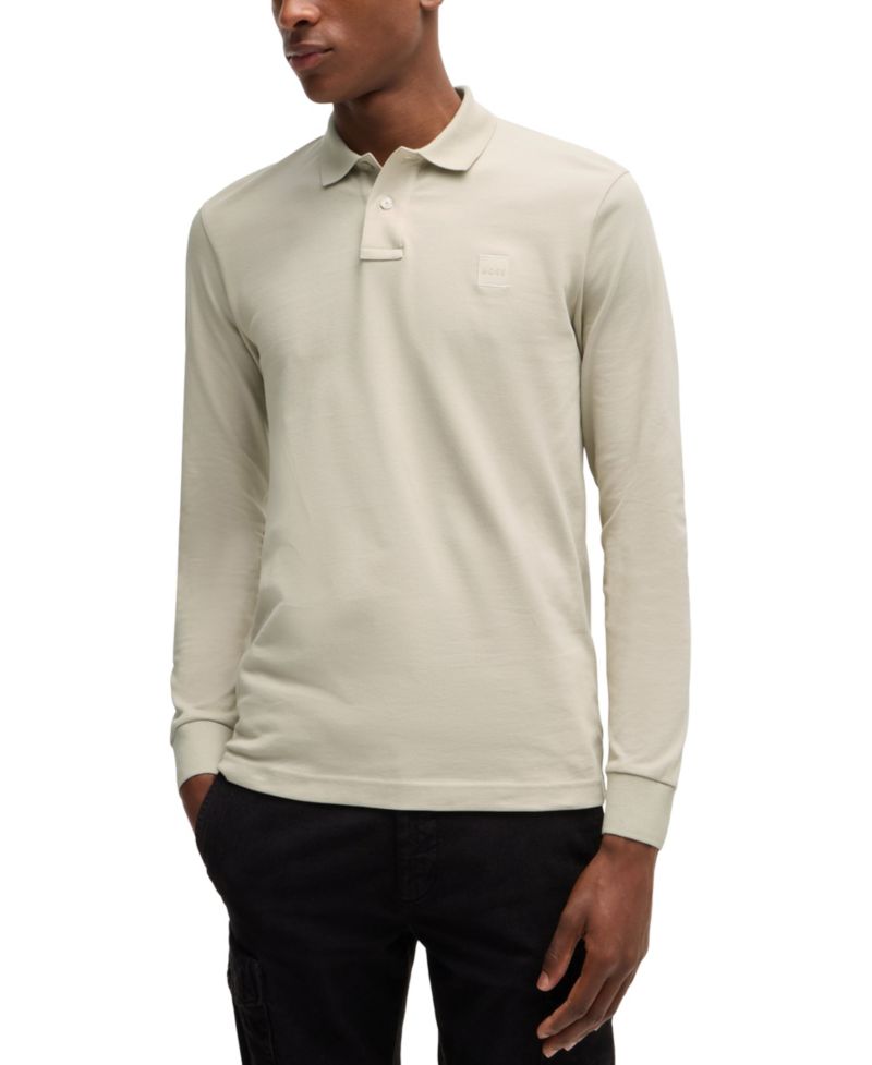 Men's Logo Patch Slim-Fit Polo