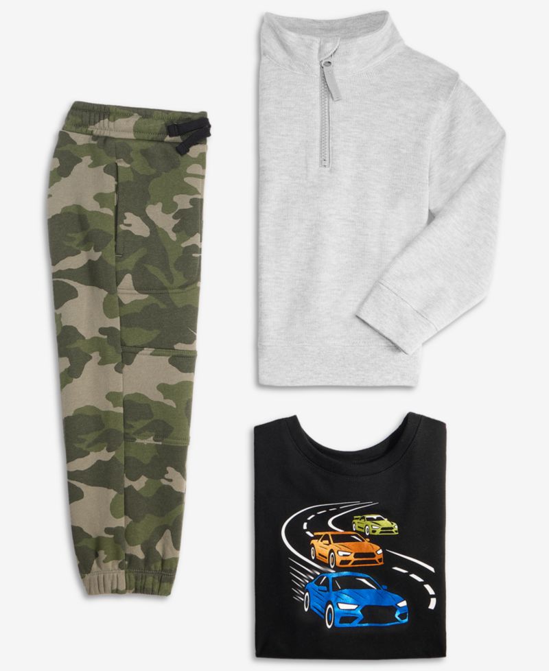 Toddler Boys' 12M-5T Camo-Print Fleece Jogger Pants