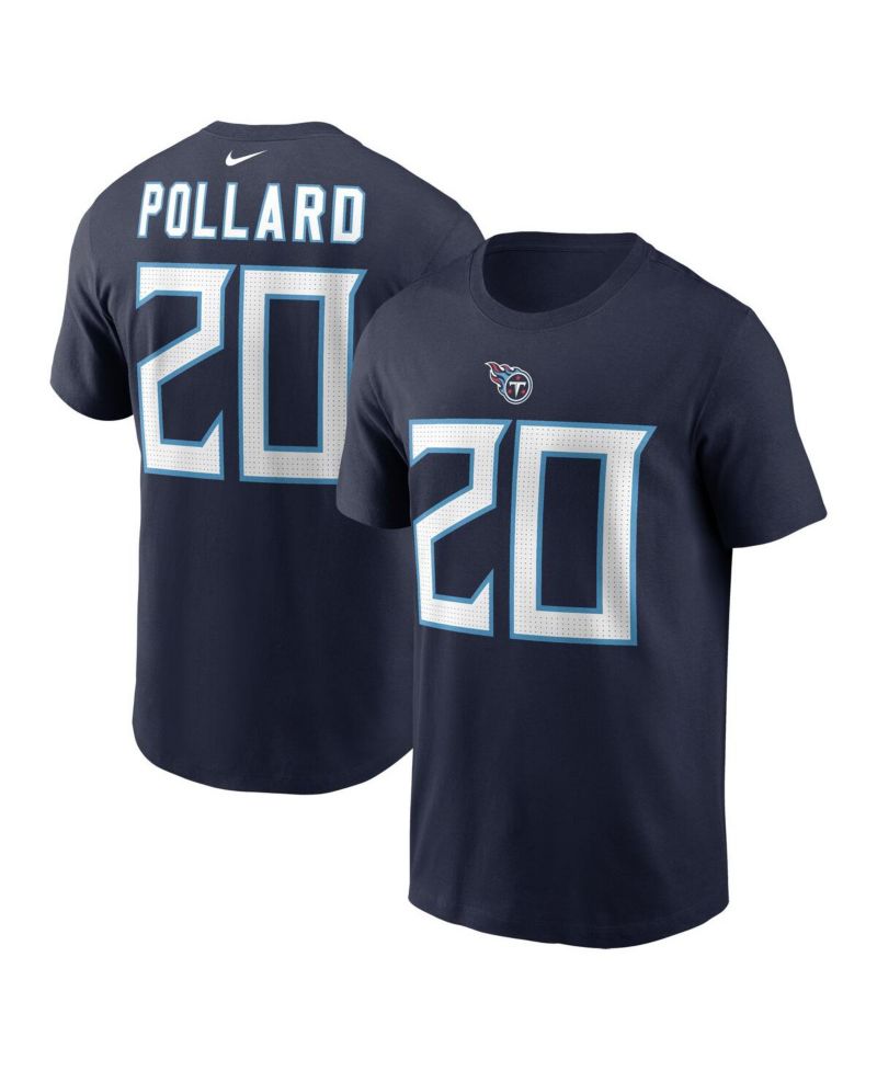 Men's Tony Pollard Navy Tennessee Titans Player Name & Number T-Shirt