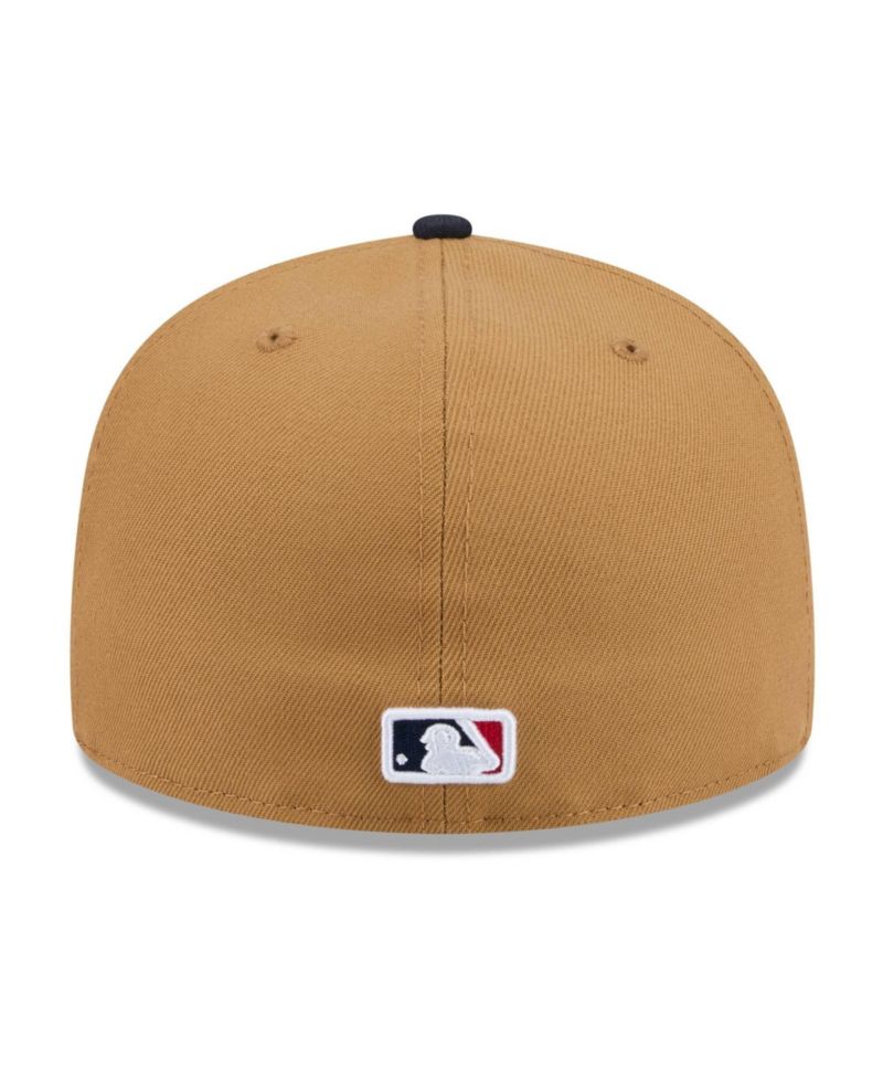 Men's Tan Atlanta Braves Fruit Sticker 59FIFTY Fitted Hat
