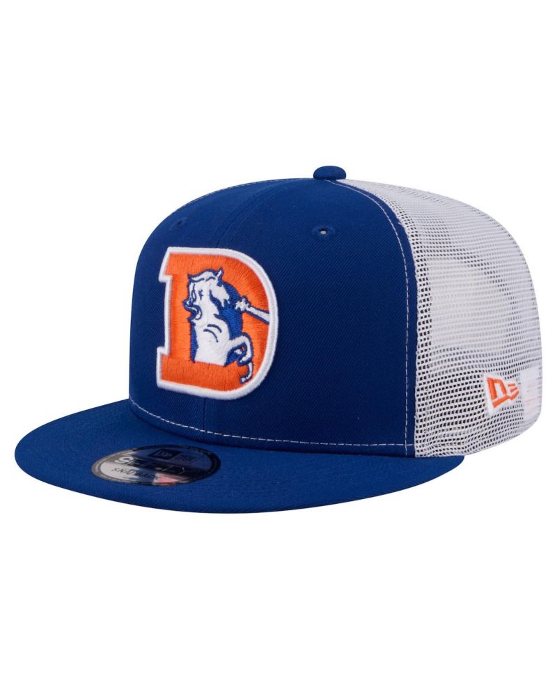 Men's Royal Denver Broncos Core Team 9FIFTY Trucker Snapback Hat