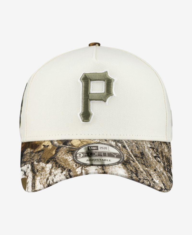 Men's Cream/Realtree Camo Pittsburgh Pirates 9FORTY A-Frame Adjustable Hat