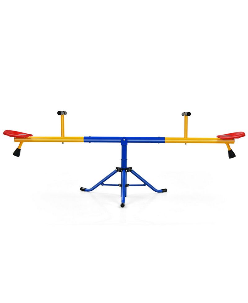 Kids Seesaw Swivel Teeter Totter Playground Equipment 360&deg; Rotation