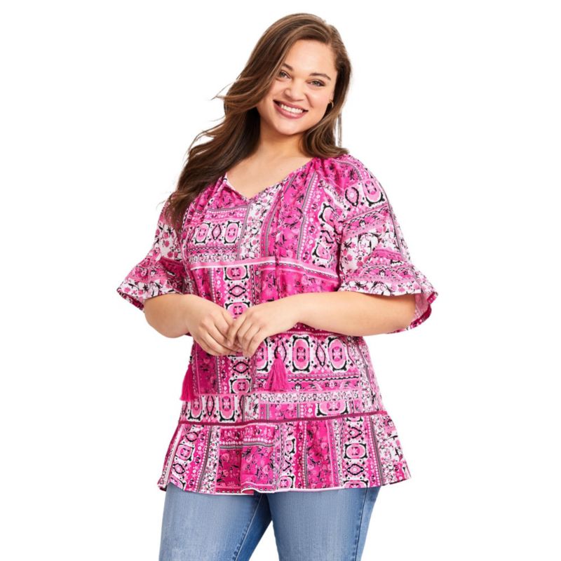 Women's Flutter Sleeve Top