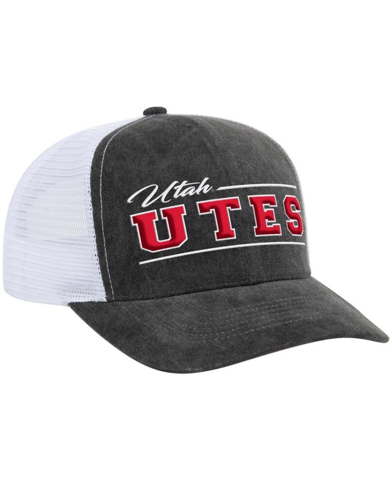 Men's and Women's Gray Utah Utes Billy 2400 Adjustable Trucker Hat