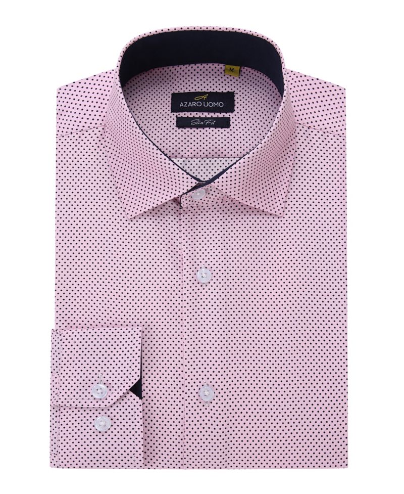 Men's Business Geometric Long Sleeve Button Down Shirt