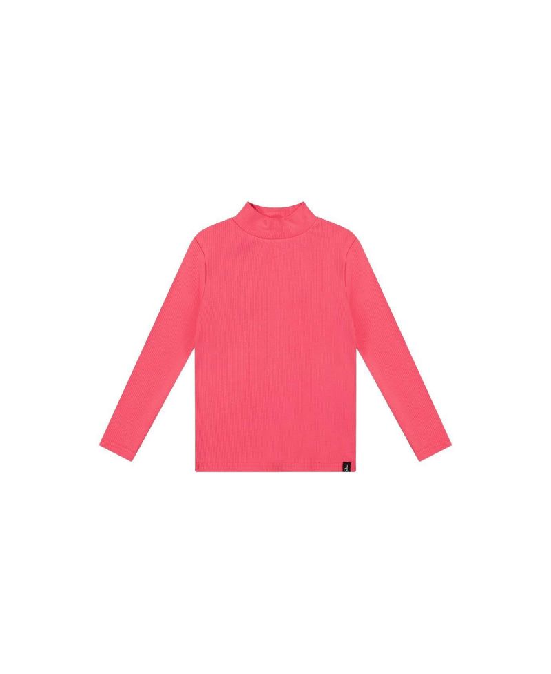 Big Girls 6-14 Brushed Rib Mock Neck Top