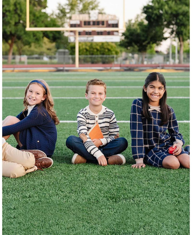 Hope and Henry Little and Big Boys' Organic Long Sleeve Henley Pullover Sweater with Elbow Patches