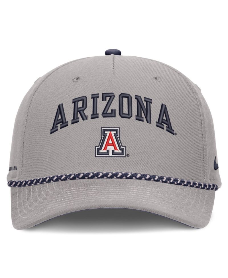 Men's and Women's Gray Arizona Wildcats Primetime Rise Rope Adjustable Hat