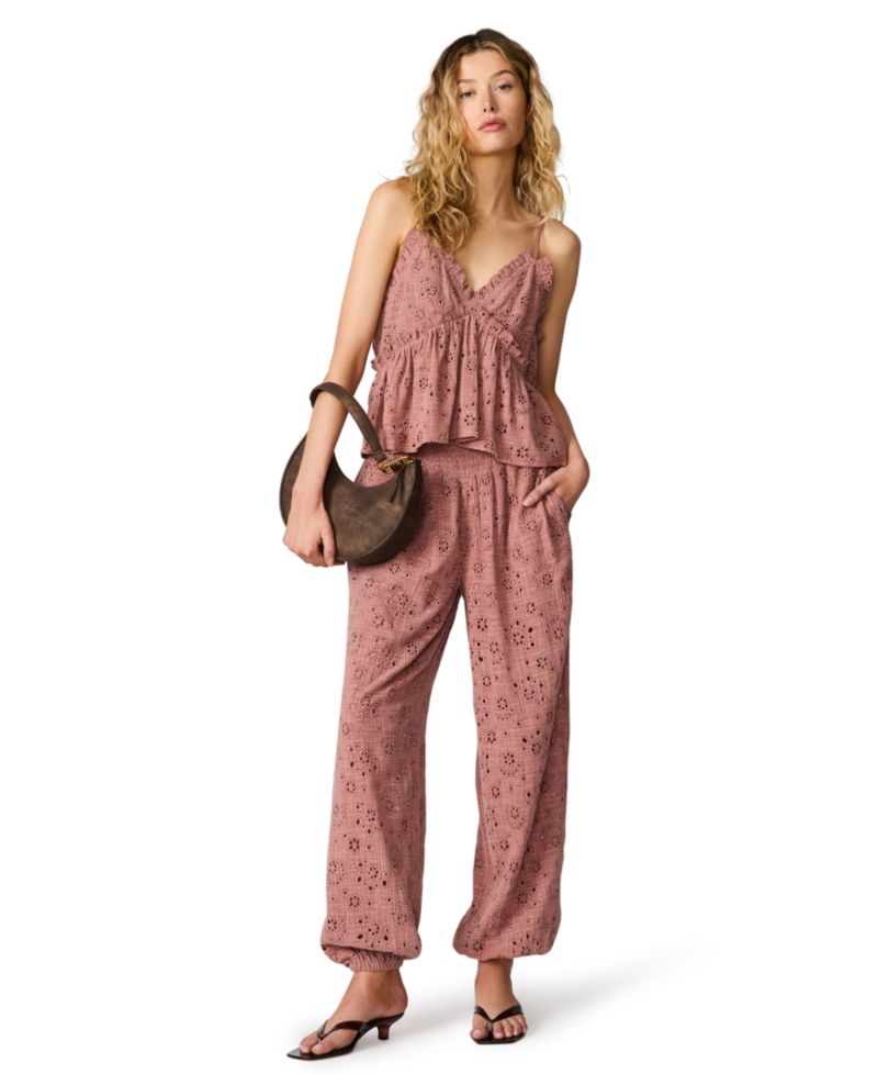 Women's Bryna Sleeveless Eyelet V-Neck Top