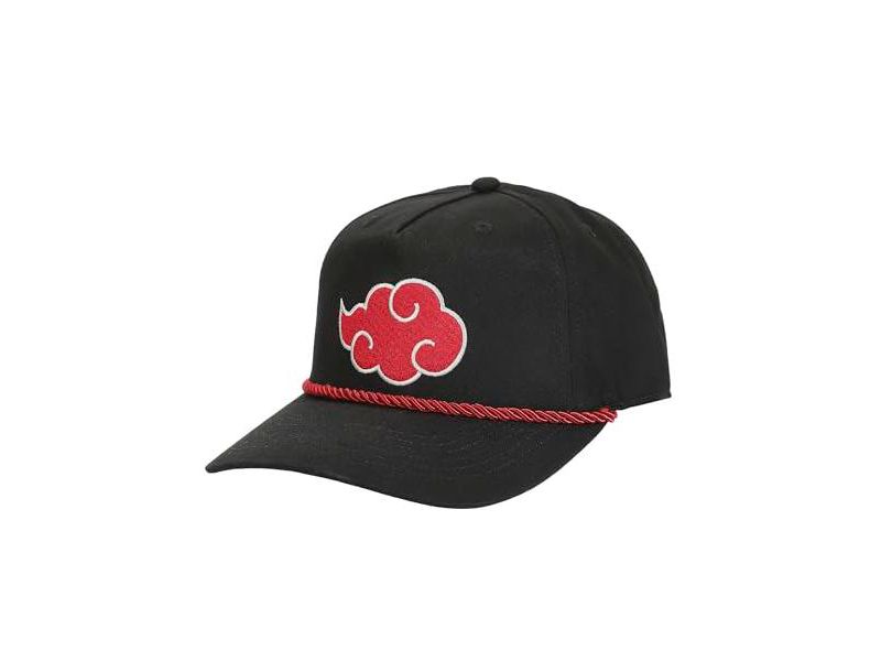 Men's Embroidered Akatsuki Cloud Black Retro Grandpa Snapback Hat