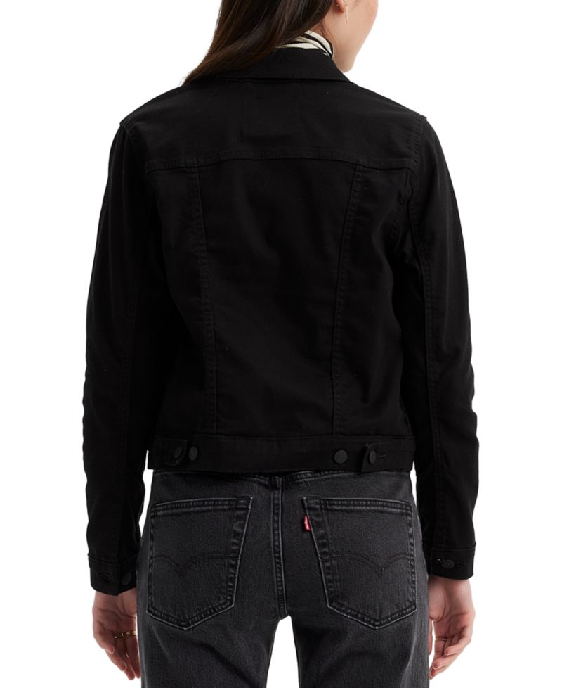 Plus Size Button-Down Original Denim Trucker Jacket