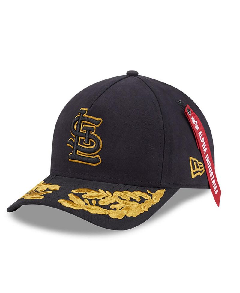 Men's Black St. Louis Cardinals A-Frame 9FORTY Adjustable Hat