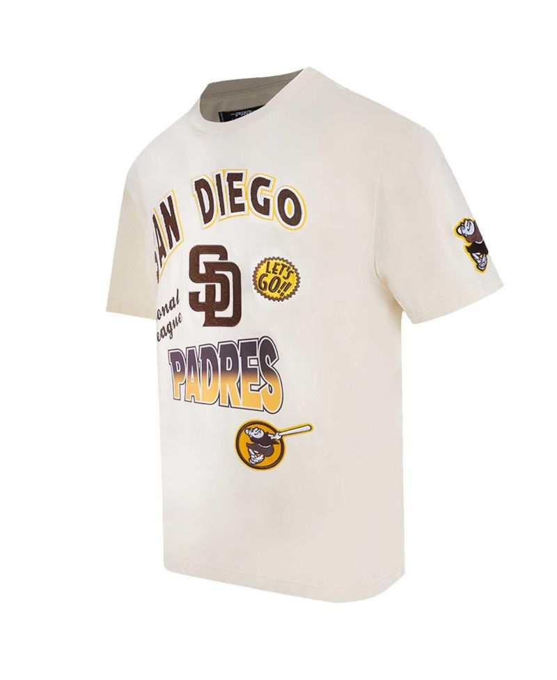 Men's Cream San Diego Padres Turn It Up Dropped Shoulder T-Shirt