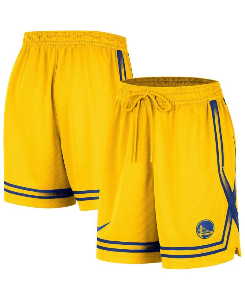 Women's Gold Golden State Warriors Courtside Fly Crossover Performance Shorts