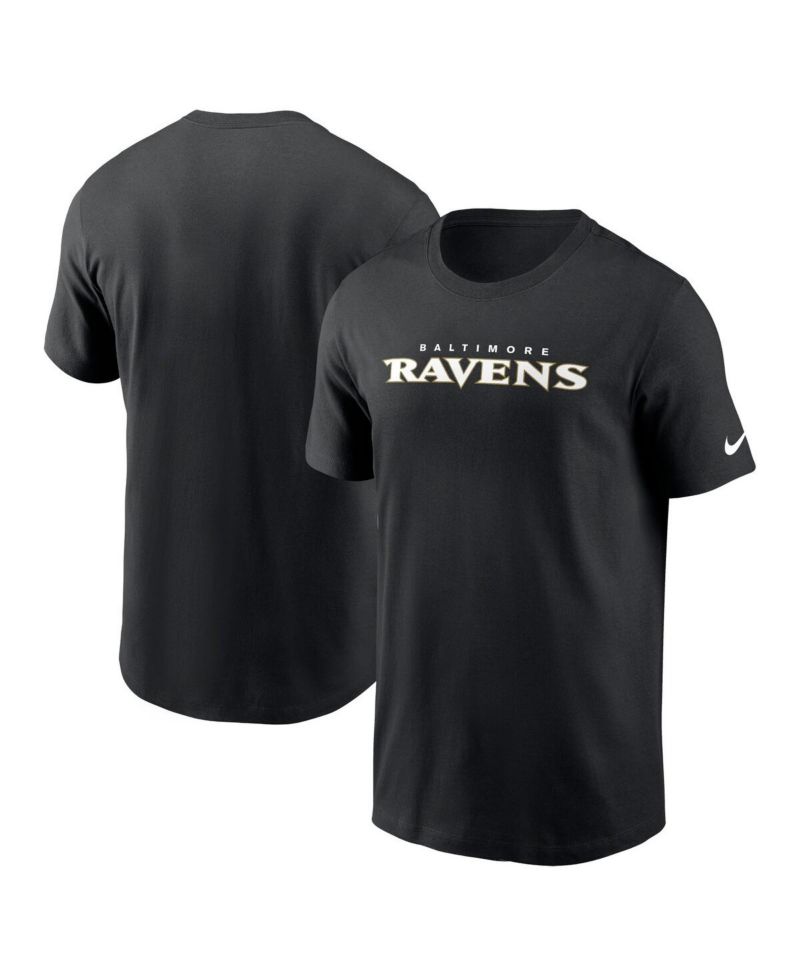 Men's Black Baltimore Ravens Primetime Wordmark Essential T-Shirt