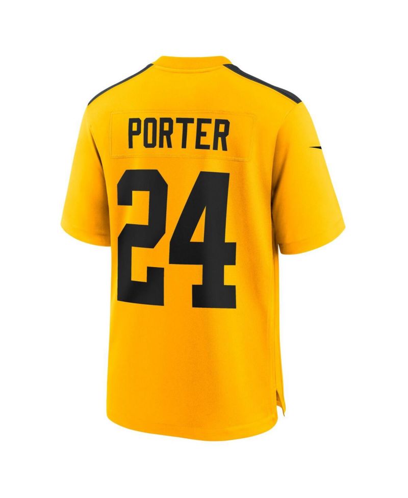 Big Boys and Girls Joey Porter Jr. Gold Pittsburgh Steelers Alternate 1933 Throwback Game Jersey