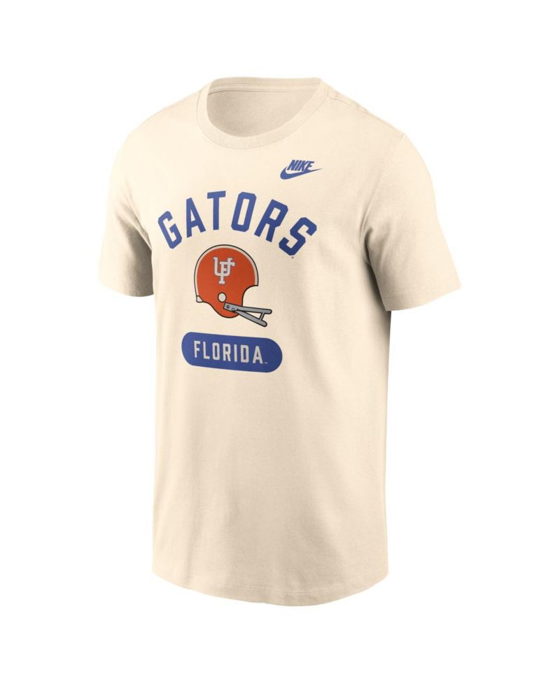 Men's Natural Florida Gators Legacy Arch Helmet T-Shirt