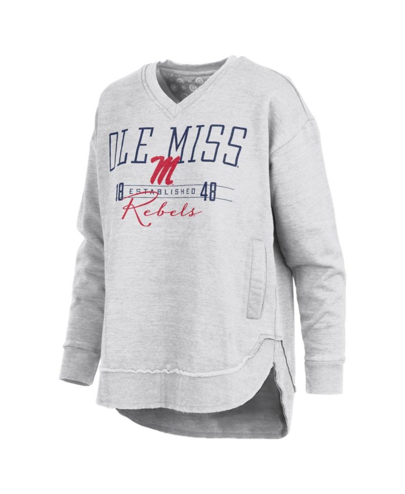 Women's Ole Miss Rebels Marcus East Hall Poncho V-Neck Fleece Sweatshirt