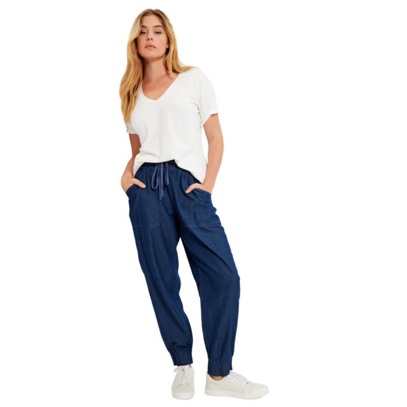 Women's Drawstring Denim Jogger