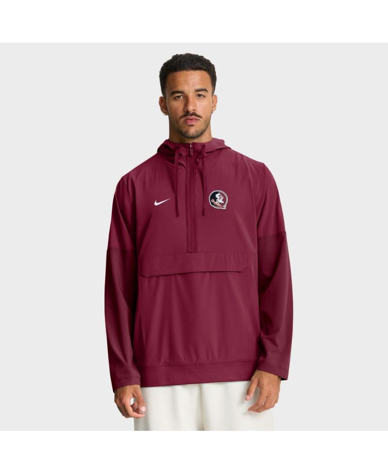 Men's Garnet Florida State Seminoles Anorak Half-Zip Hoodie Jacket