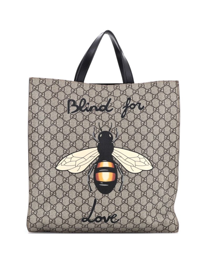 Tall Convertible Soft Open Tote Printed GG Coated Canvas