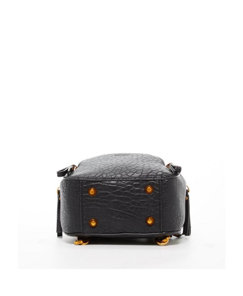 Small Black Leather Backpack Purse for Women Convertible Crossbody Bag Women's Handbag