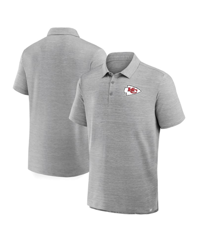 Men's Heather Gray Kansas City Chiefs Clutch Polo Shirt