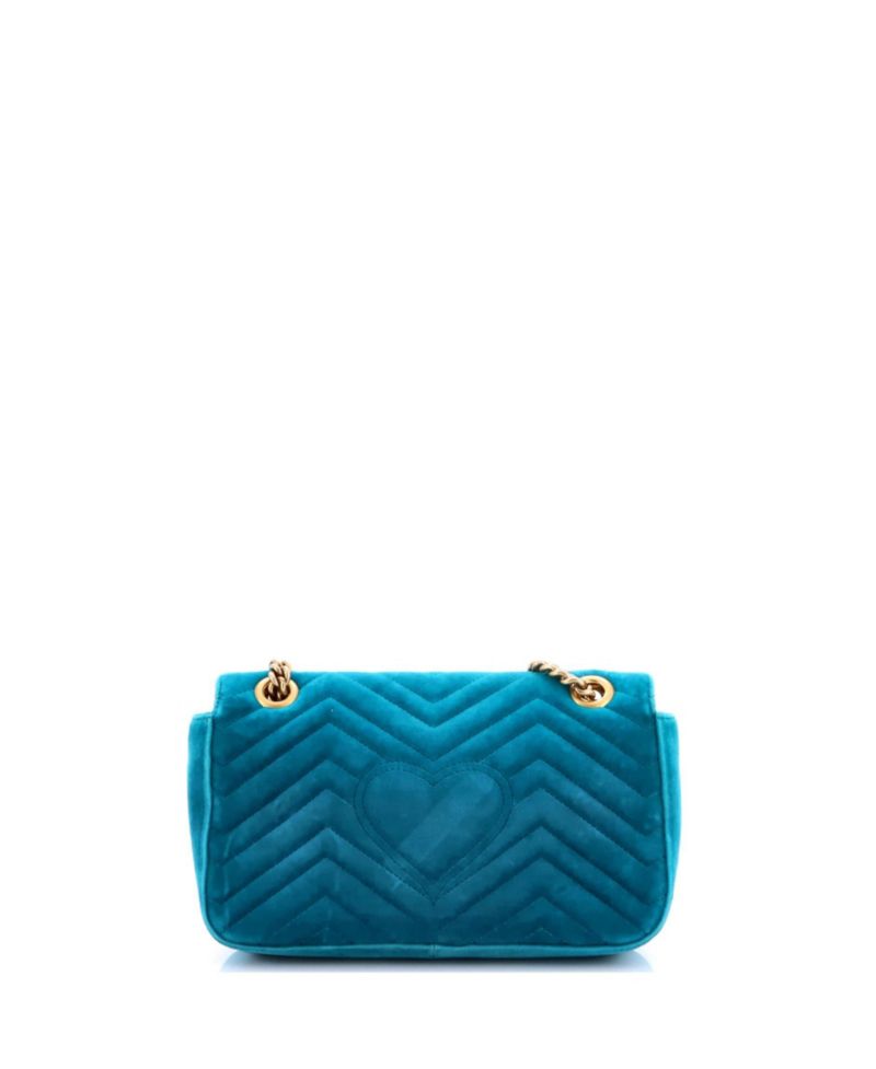 Small GG Marmont Flap Bag Matelasse Velvet