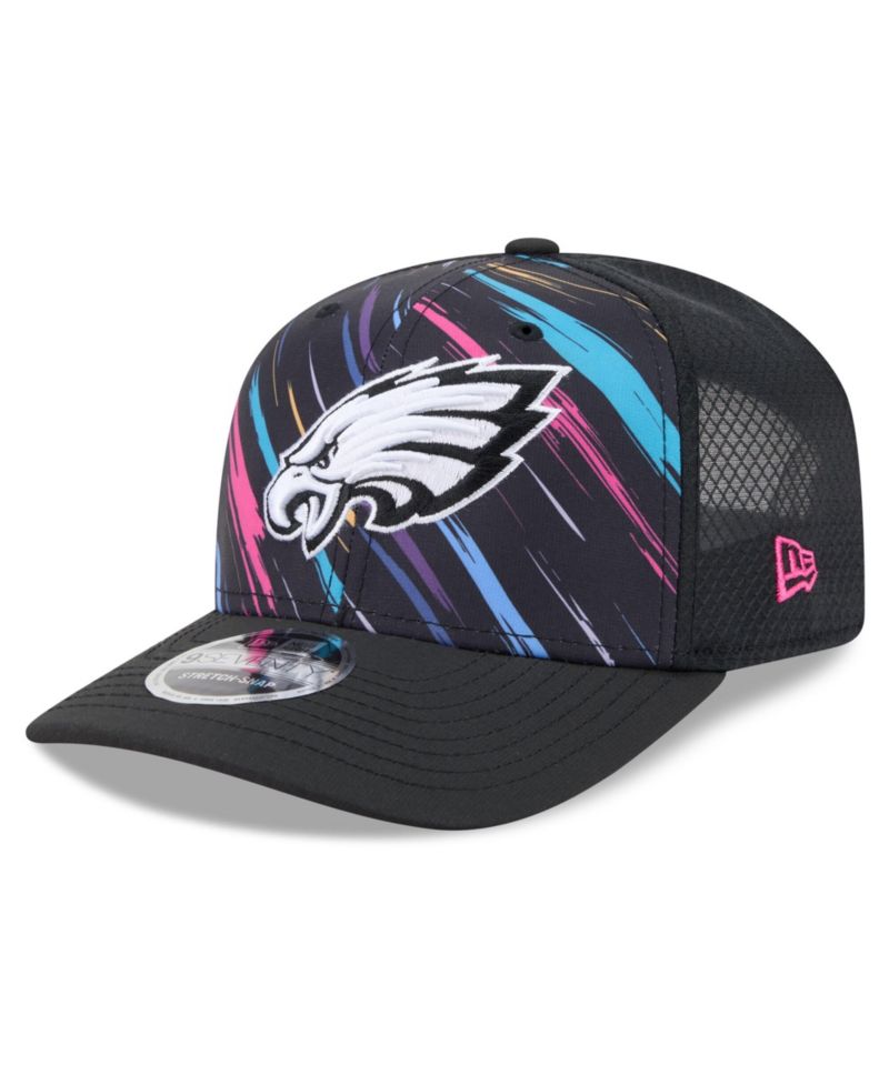 Men's Black Philadelphia Eagles 2026 NFL Cruical Catch 9SEVENTY Adjustable Trucker Hat